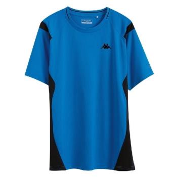 KAPPA義大利 時尚舒適型男KOOL DRY吸濕排汗衫珊瑚藍 黑 A072-0540-5