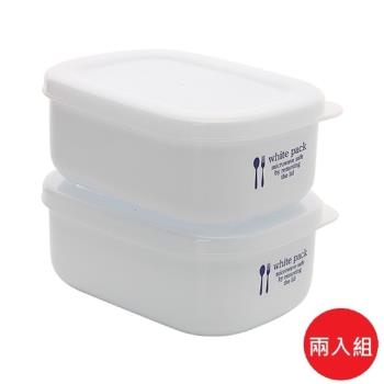 日本製 Nakaya K516 純白長方型保鮮盒 2入組 280ml *2組 (共4件)