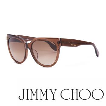 【JIMMY CHOO】時尚造型太陽眼鏡 貓眼造型(棕S3MOJ6-BO)