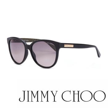 【JIMMY CHOO】時尚造型太陽眼鏡 經典設計(黑金SEL8EU-BA)