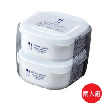 日本製 Nakaya K557 純白方型保鮮盒2入組 190mL *2組 (共4件)