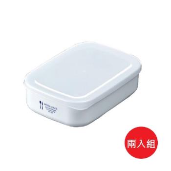日本製 Nakaya K555 純白扁長方型保鮮盒 600mL 2入組