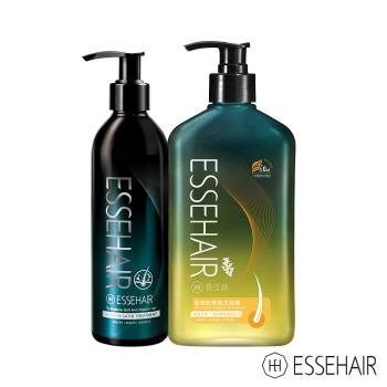 ESSEHAIR 易生絲-薑暖胺基酸洗髮精500ml+絲緞光角蛋白護髮素250ml