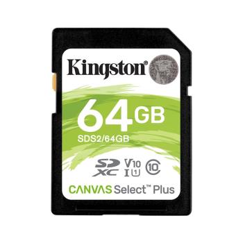Kingston 金士頓 64GB SDXC UHS-I U1 C10 V10 記憶卡 (SDS2/64GB)