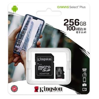 Kingston 金士頓 256GB microSDXC UHS-I U3 A1 V30 記憶卡 (SDCS2/256GB)