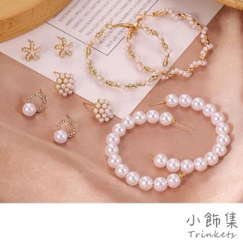 【小飾集】復古美鑽珍珠主題緻造型耳環 (5款任選)