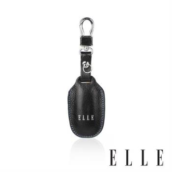 【ELLE HOMME】ELLE品牌皮革鑰匙圈 (黑色)