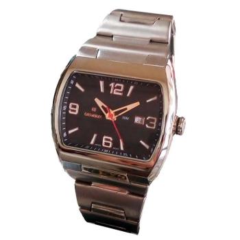 GENBUX不鏽鋼方形中性腕錶-黑