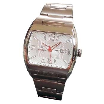 GENBUX不鏽鋼方形中性腕錶-銀白