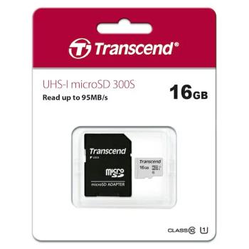 Transcend 創見 300S 16GB microSDHC U1 C10 記憶卡