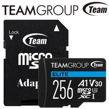 Team 十銓 ELITE 256GB microSDXC UHS-I U3 A1 V30 4K專用高速記憶卡