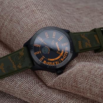 Timberland 天柏嵐 軍事風迷彩大三針手錶-43.5mm(TDWGM2101401)