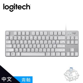 logitech 羅技 有線鍵盤 K835 TKL 青軸 白色