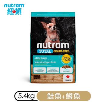 加拿大NUTRAM紐頓-T28無穀全能系列-鮭魚+鱒魚挑嘴小顆粒5.4kg(12lb)(NU-10262)(效期:2024/09)(贈6罐貓咪專用乳)