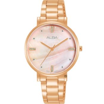 ALBA 雅柏 白蝶貝面盤女錶-32mm(AH8872X1/VJ21-X178K)