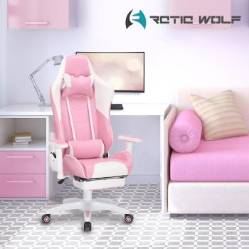 【ArcticWolf】Gorgeous網美賽車型電競椅-粉紅色