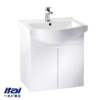 【ITAI 一太】經典白色雙門浴櫃組60CM(不含龍頭)
