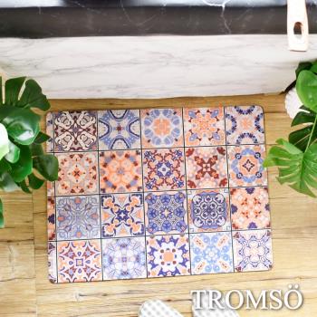 【TROMSO】廚房防油短皮革地墊45x60cm西班牙花磚(小)