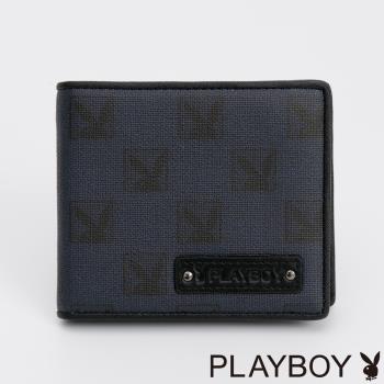 PLAYBOY - 短夾抽取式 PZG (方塊遊戲) - 深藍色