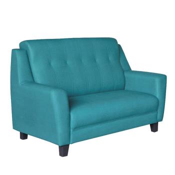 【文創集】底特律 現代藍貓抓皮革二人座沙發椅