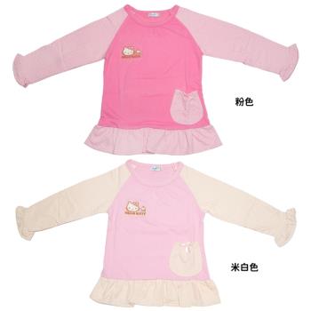 Hello Kitty凱蒂貓兒童洋裝 長袖衣服 上衣 T恤 KT6157【卡通小物】