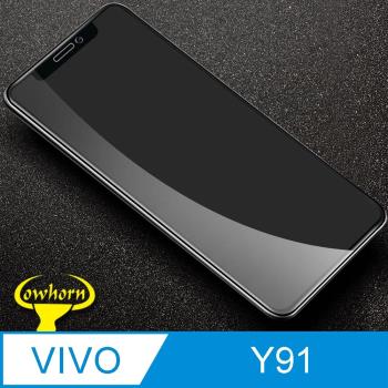 VIVO Y91 2.5D曲面滿版 9H防爆鋼化玻璃保護貼 (黑色)