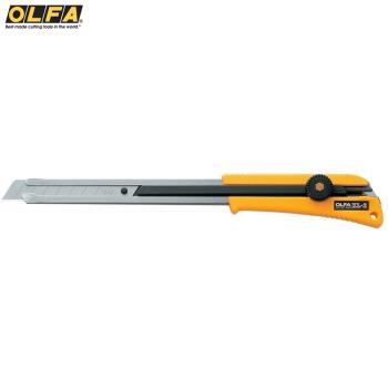 日本OLFA超長刀身大型美工刀XL-2(防滑橡膠握把)長桿型工具刀切割刀 適裝潢地毯縫細狹長空間