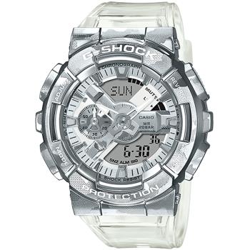 CASIO G-SHOCK 極地迷彩金屬大錶徑雙顯腕錶/GM-110SCM-1A