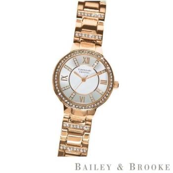 【Bailey & Brooke】限量2折 愛爾蘭精品 頂級水晶鑽手錶 全新專櫃展示品(116405)
