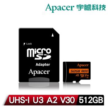 Apacer 宇瞻 512GB MicroSDXC UHS-I U3 A2 V30記憶卡