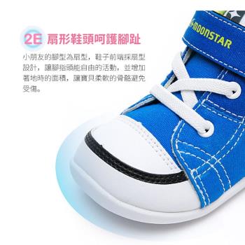 MOONSTAR-日本月星頂級童鞋 -護踝寶寶學步款- MSCNB12366藍-13~14.5cm
