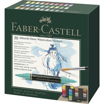 德國製造，Faber-Castell藝術家級雙頭水彩麥克筆， 是高色素的水性顏料。筆尖使用柔軟而靈活， 墨水不會滲透紙張，