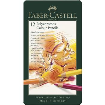 德國Faber-Castell藝術家頂級油性色鉛筆(12色)