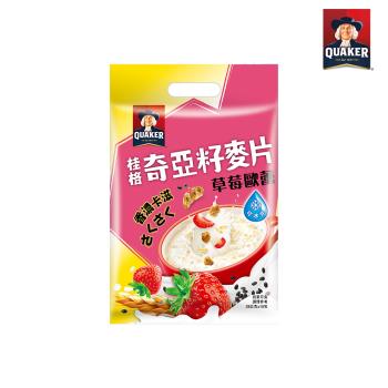 【QUAKER 桂格】奇亞籽麥片-草莓歐蕾28g*10包/袋(營養早餐推薦)
