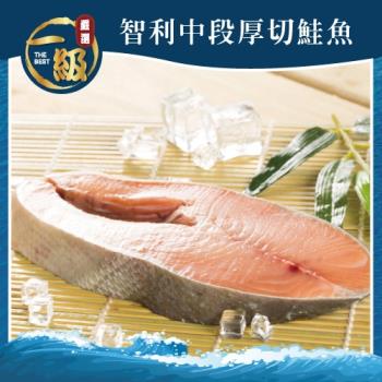 【一級嚴選】智利鮮凍中段厚切鮭魚4片組(270g/片x4片)