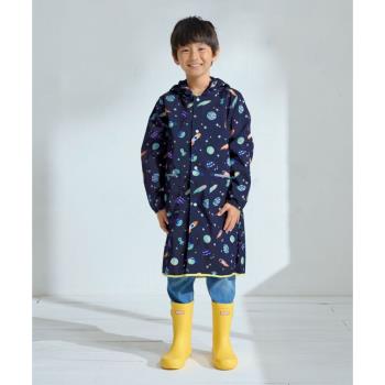 日本Wpc. 太空探險M 空氣感兒童雨衣/防水外套 附收納袋(95-120cm)