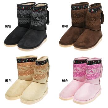 日本進口大人兒童保暖雪靴HELLO KITTY凱蒂貓靴子雪靴童靴22-23cm SA-8316【卡通小物】