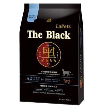 LaPetz The Black樂倍無榖舒敏系列-成齡貓黑酵母保健糧泌尿道配方(雞肉+鯷魚+蔓越莓) 4.5KG