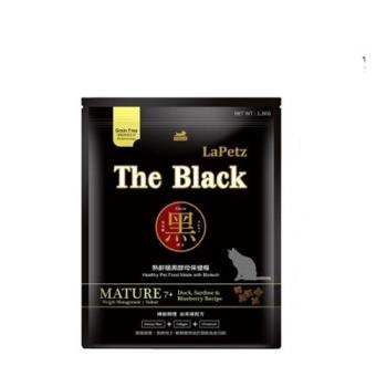 (兩包組)LaPetz The Black樂倍-無榖舒敏系列-熟齡貓黑酵母保健糧泌尿道配方(鴨肉+沙丁魚+藍莓) 1.3KG