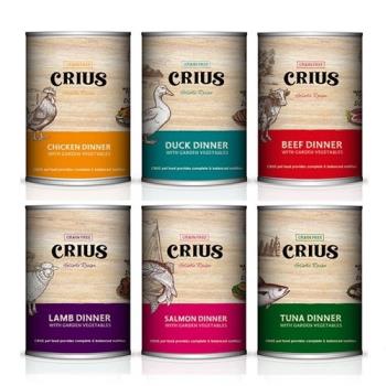 紐西蘭 CRIUS 克瑞斯無穀犬用主食餐罐 六種口味可選 (375g/12罐)