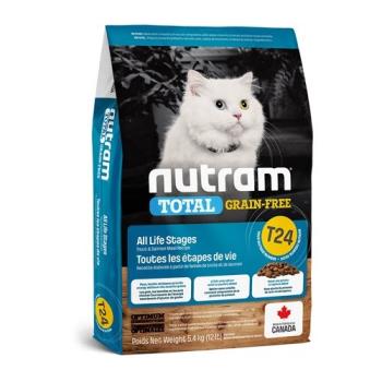 加拿大NUTRAM紐頓-T24無穀全能系列-鮭魚+鱒魚挑嘴全齡貓 2kg(4.4lb) X2包組(NU-10290)