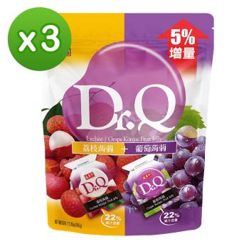 【盛香珍】Dr.Q雙味蒟蒻果凍785g×3包(葡萄+荔枝)