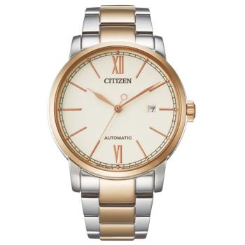 CITIZEN星辰 復古半金不鏽鋼機械腕錶 NJ0136-81A