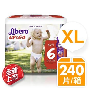 麗貝樂尿布敢動褲6號-XL (40片x6包) 【褲型】