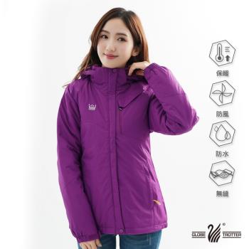 【遊遍天下】 女款防風透濕保暖無車縫羽絨機能外套KF2210001紫色