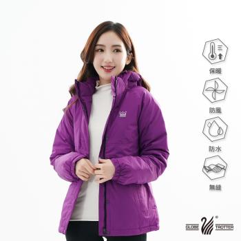 【遊遍天下】 女款防風透濕保暖無車縫羽絨機能外套KF2210003紫色