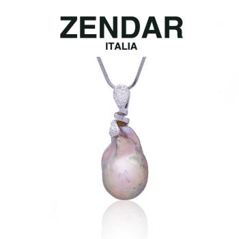 ZENDAR 年度純銀淡水珍珠 Beauty of Nature 閃耀自然之美 自然型墜項鍊(Z7014)