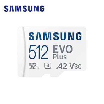 SAMSUNG 三星EVO Plus microSDXC UHS-I U3 A2 V30 512GB記憶卡 MB-MC512KA (公司貨)