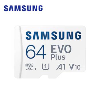 SAMSUNG 三星 EVO Plus microSDXC UHS-I(U1) A1 V10 64GB記憶卡 MB-MC64KA (公司貨)