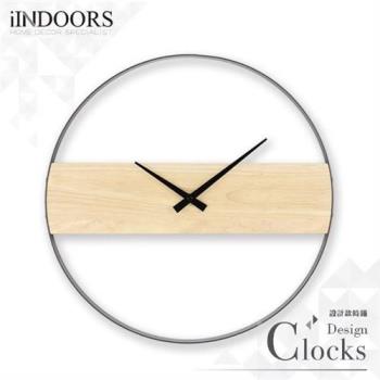 【iINDOORS】Loft 設計時鐘-簡約淺木40cm